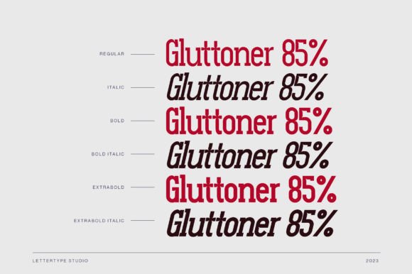 Gluttoner Font PNG with transparent background - Preview 1