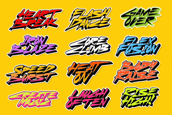 Ryzes Font PNG with transparent background - Preview 5