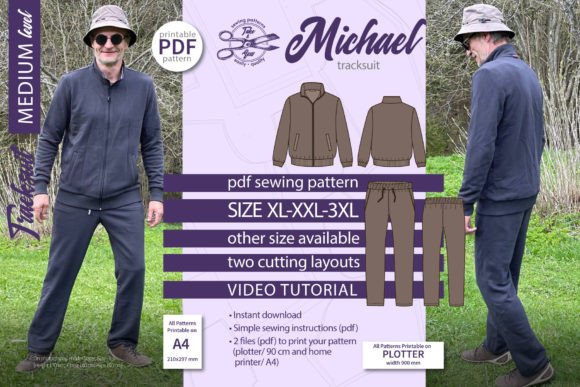 Tracksuit Sewing Pattern Michael XL XXL