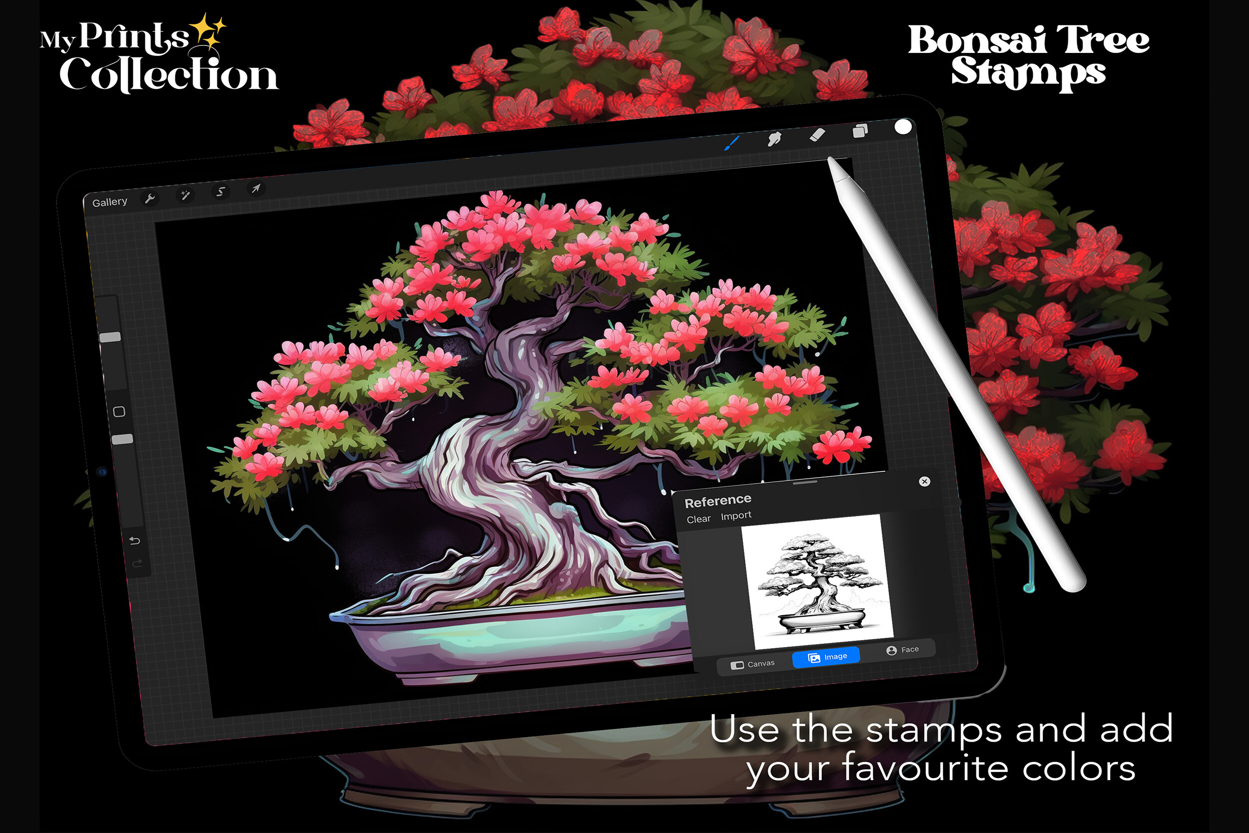 100+ Procreate Bonsai Tree Stamps - photo 4