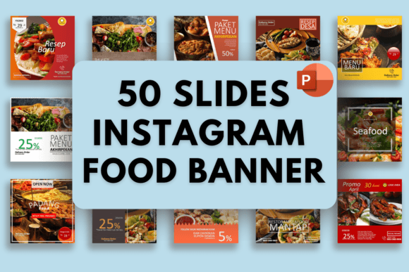 50 Instagram Food Banner Template