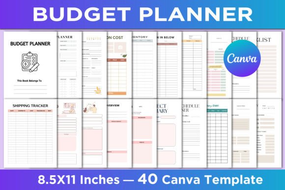 Aesthetic Budget Planner Canva Template