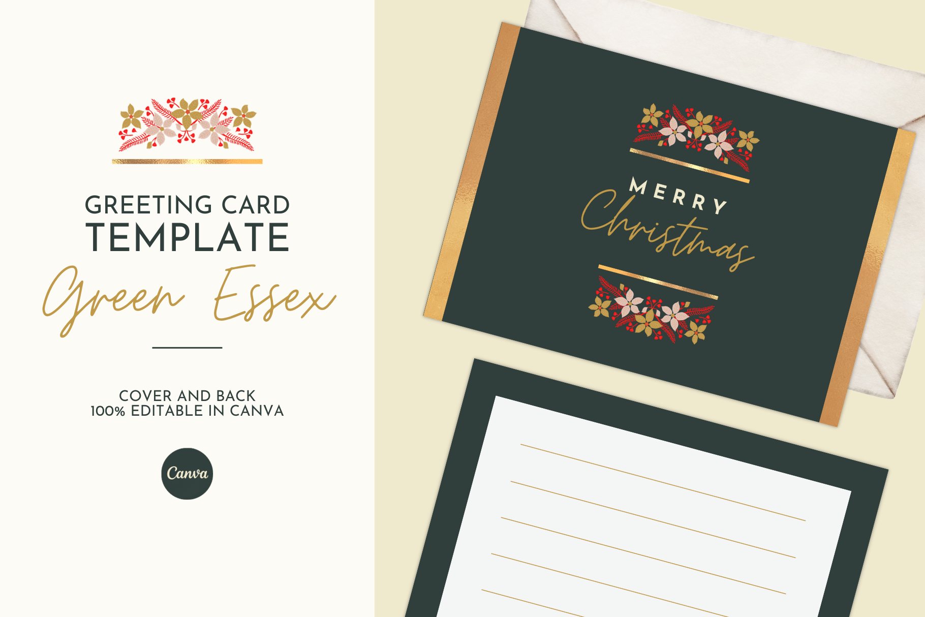 Christmas GREETING CARD CANVA TEMPLATE
