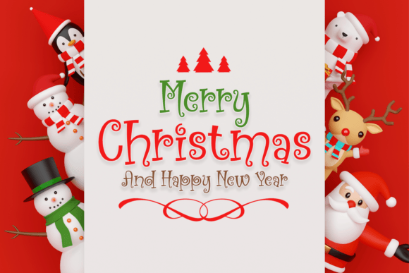 Luxury Christmas Font PNG with transparent background - Preview 2