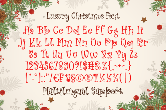 Luxury Christmas Font PNG with transparent background - Preview 5