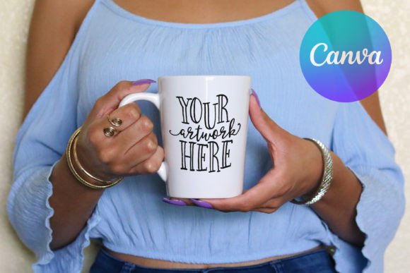 Periwinkle Spring Chic Canva Mug Mockup