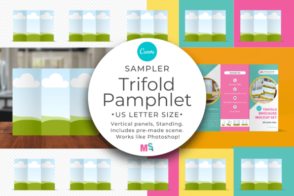 Trifold Pamphlet Canva Mockup - Sampler