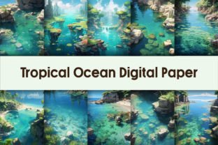 Tropical Ocean Digital Paper Background Graphic by Pamilah · Creative ...