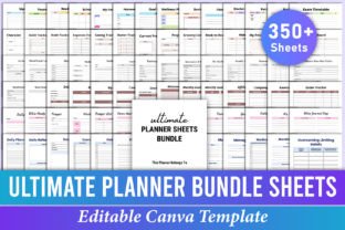 Ultimate Planner Sheets Bundle Canva Graphic by Mustafiz · Creative Fabrica