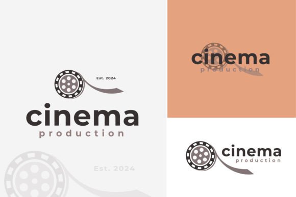 Camera Roll Film Logo Design Cinema Roll