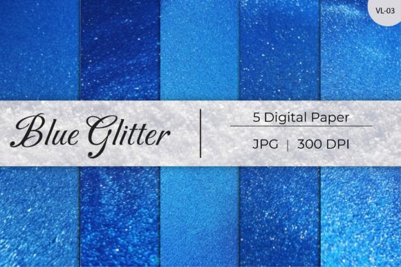 Blue Glitter Paper Backgrounds
