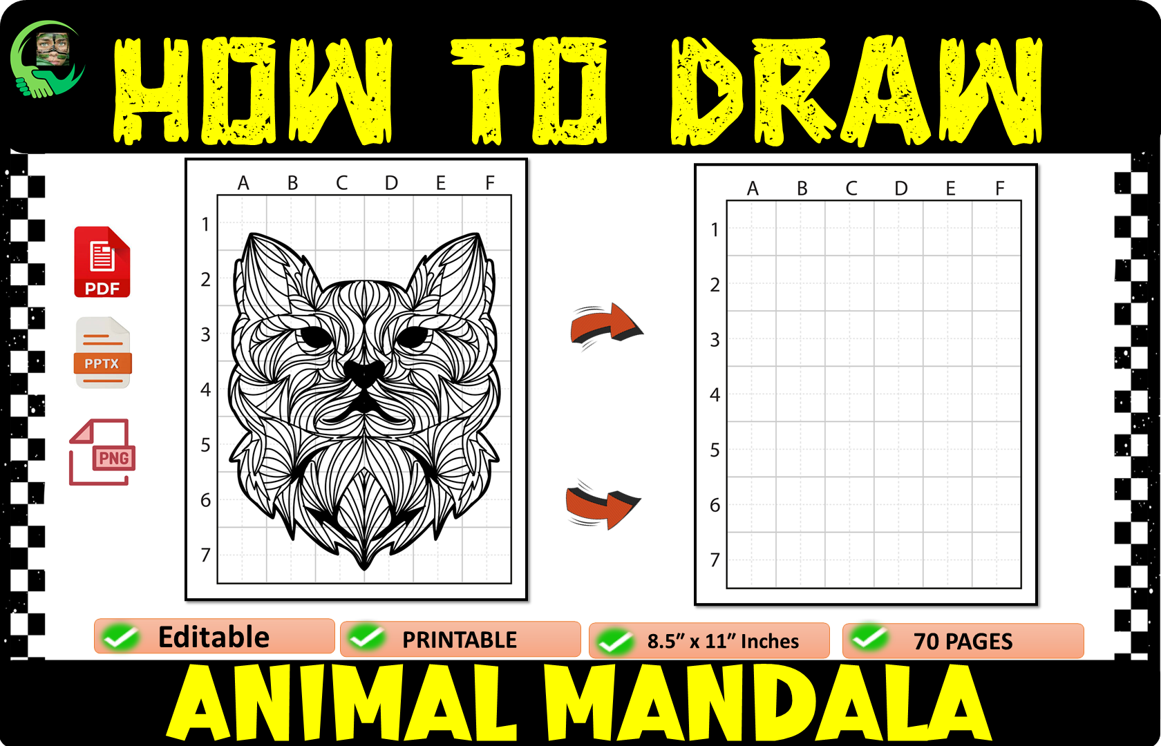 How to Draw Animal Mandala Coloring Page
