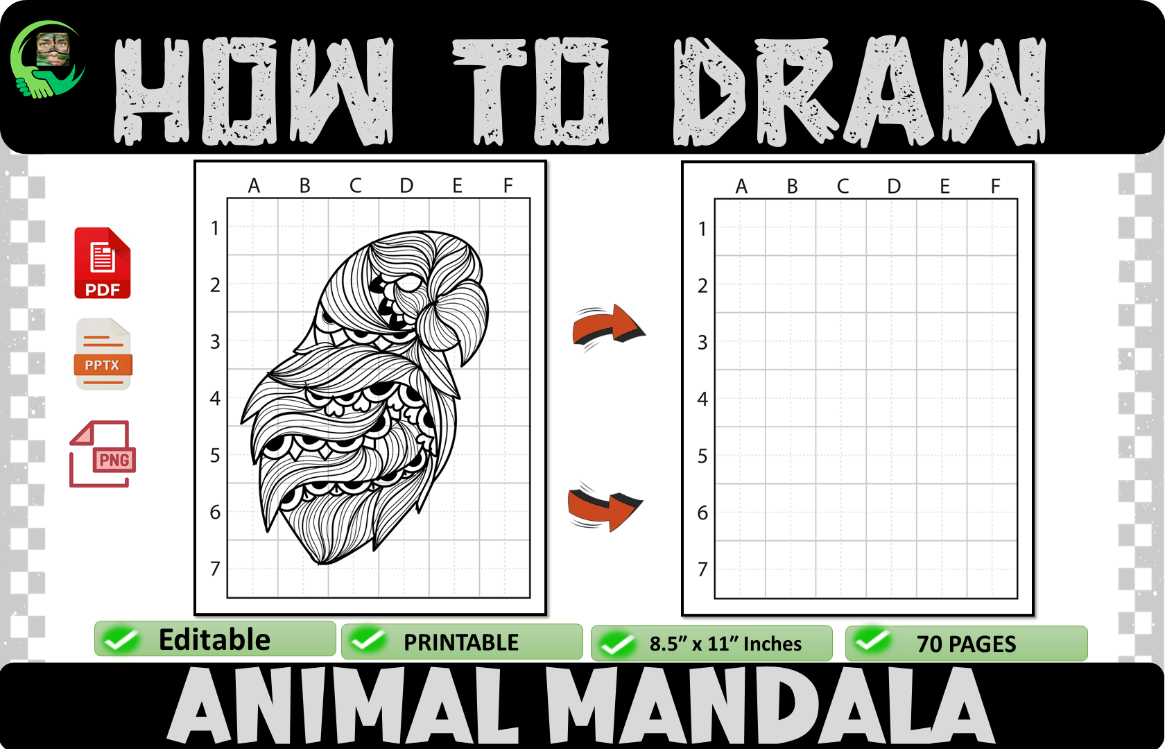 How to Draw Animal Mandala Coloring Page