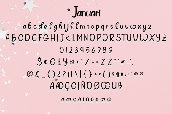 Januari Font PNG with transparent background - Preview 5