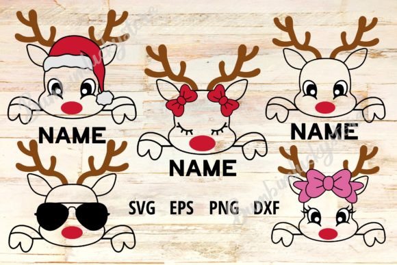 Reindeer Family Christmas SVG