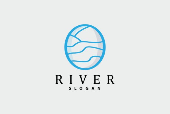 River Logo Design, River Creek Vector