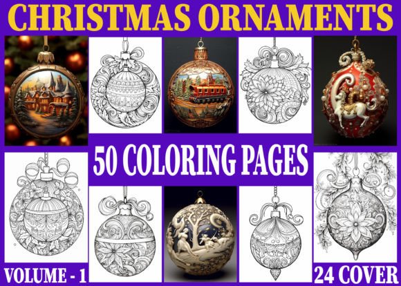 50+ Christmas Ornaments Coloring Pages