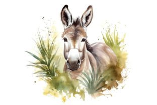 Donkey Watercolor Clipart Bundle Graphic by Andreas Stumpf Designs ...