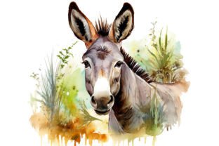 Donkey Watercolor Clipart Bundle Graphic by Andreas Stumpf Designs ...