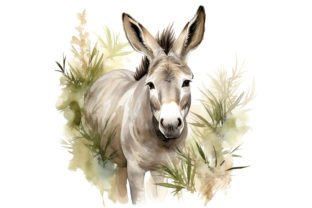 Donkey Watercolor Clipart Bundle Graphic by Andreas Stumpf Designs ...