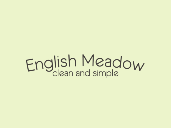 Preview specimen of English Meadow sans serif font