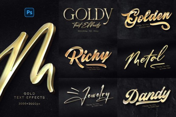 Gold Text Effects Graphic Layer Styles By Sko4