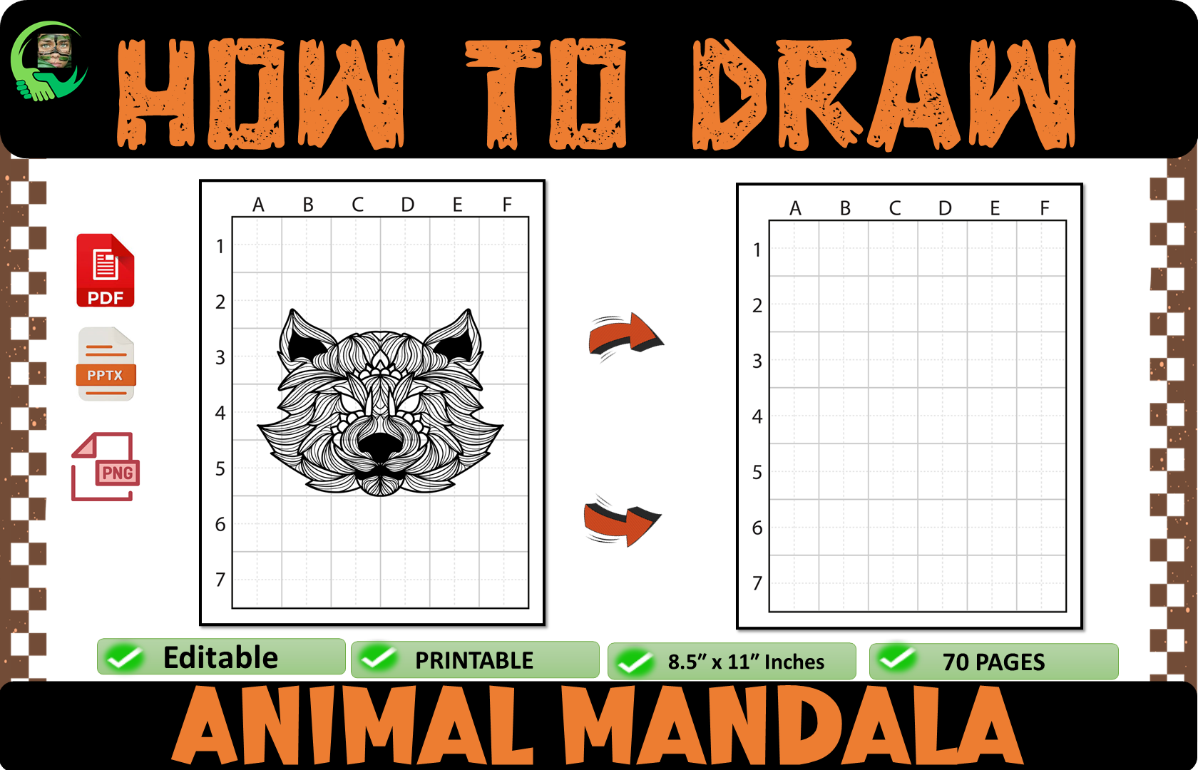 How to Draw Animal Mandala Coloring Page