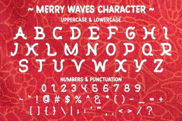 Merry Waves Font font preview - 6
