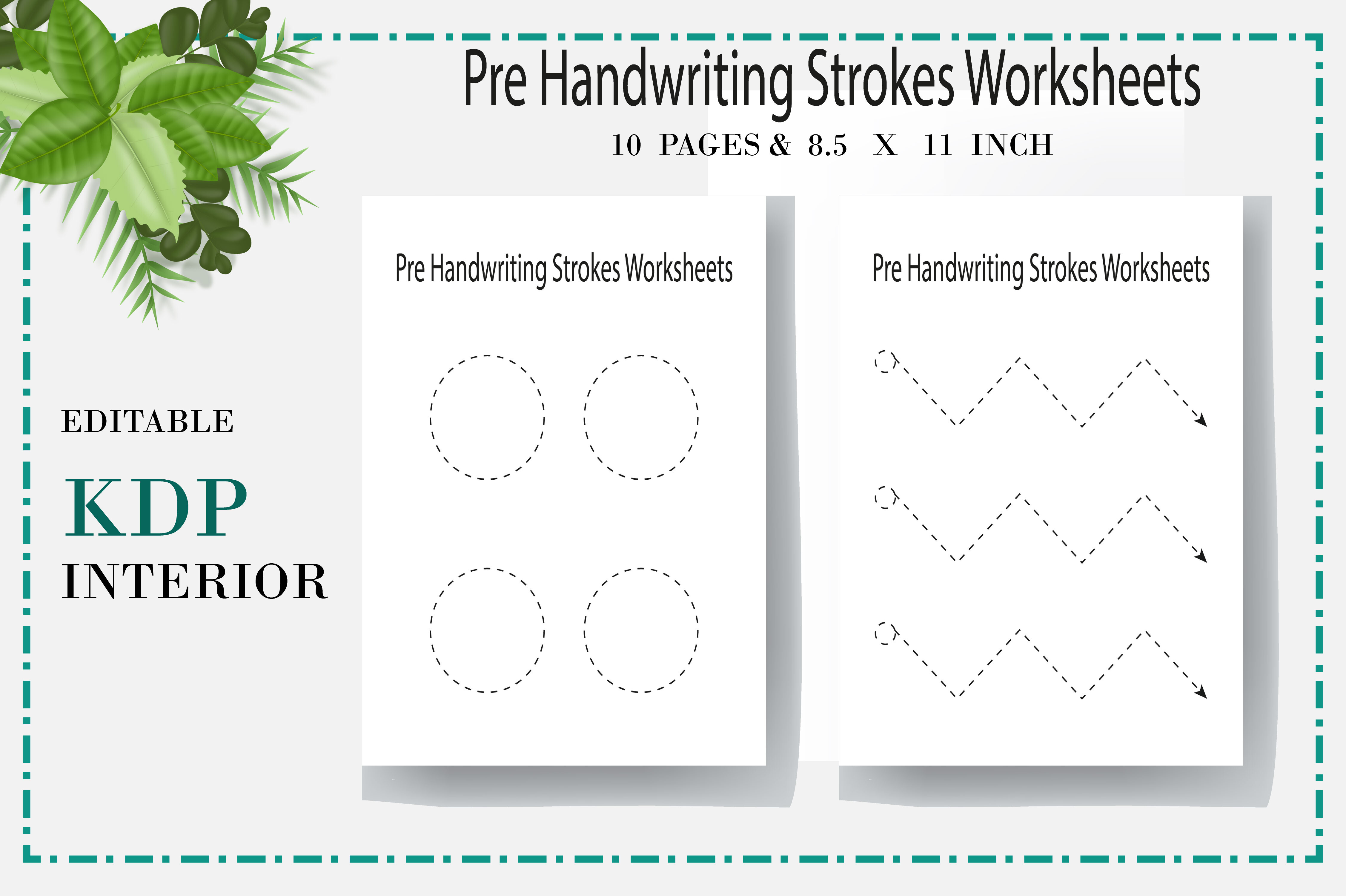 Pre Handwriting Strokes Worksheets cover