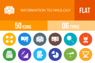 45 Information Technology Flat Icons