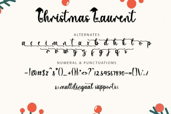 Christmas Laurent Font - Preview 6