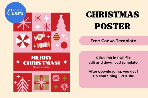 Christmas Poster Free Canva Template