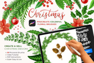 Christmas Procreate Brushes Bundle Graphic by Red Ink · Creative Fabrica