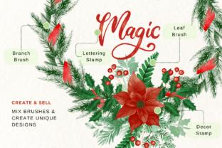 Christmas Procreate Brushes Bundle Graphic by Red Ink · Creative Fabrica