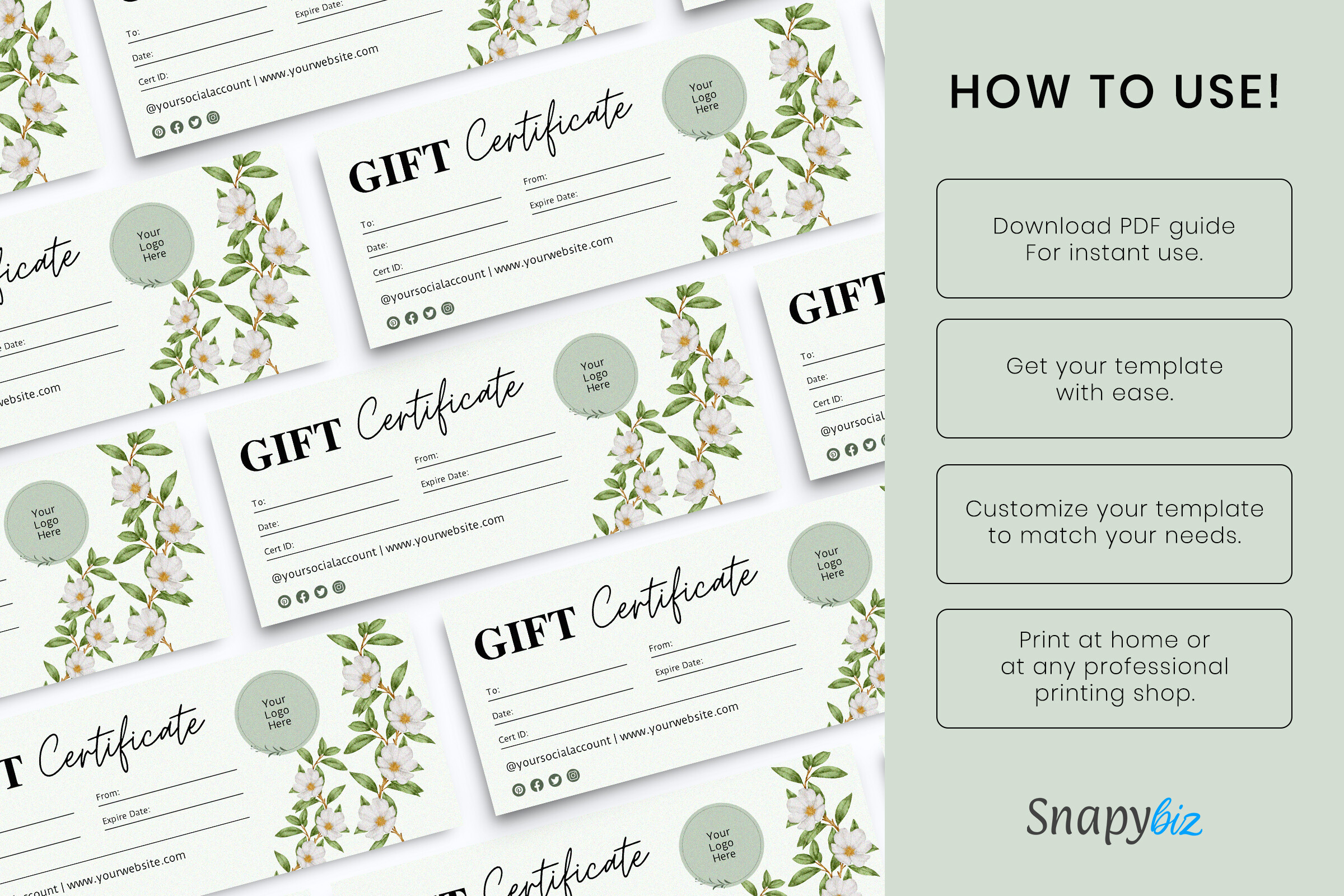 Editable Canva Gift Certificate Template