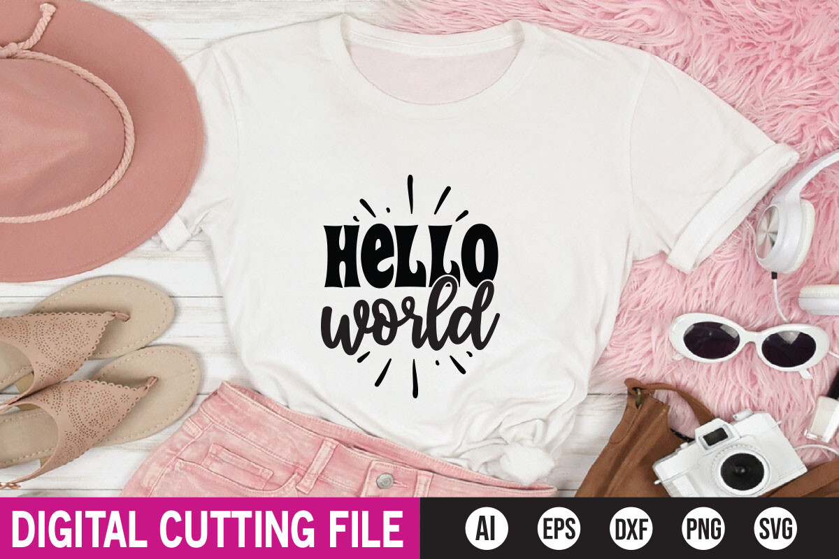 Hello World Graphic by Teebusiness41 · Creative Fabrica