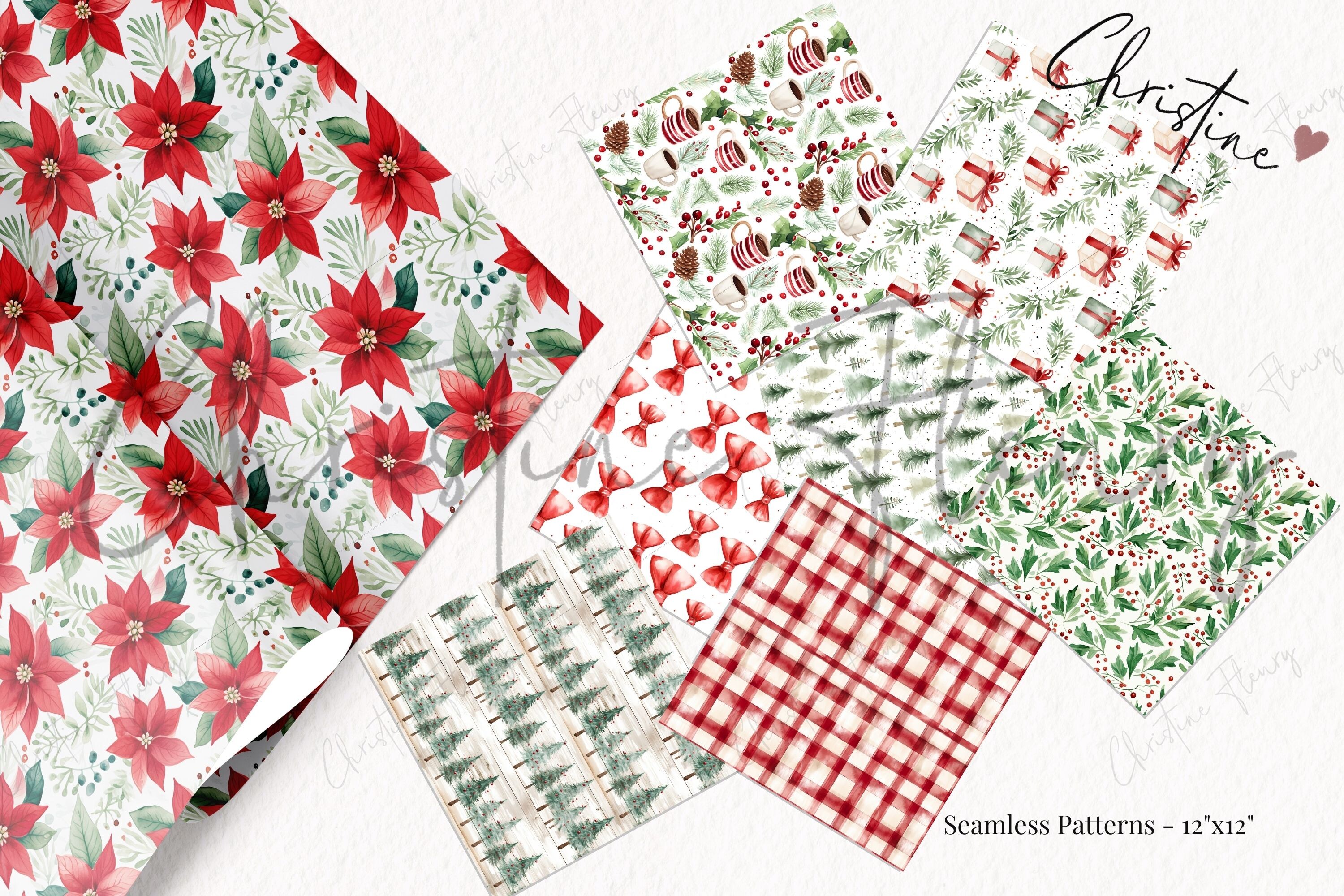 Huge Watercolor Cozy Christmas Bundle - photo 9