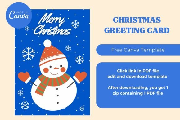 Merry Christmas Greeting Canva Template