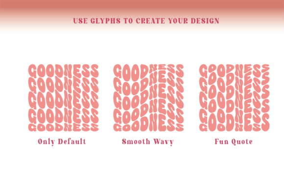 Real Wavy Stacked Font PNG with transparent background - Preview 6