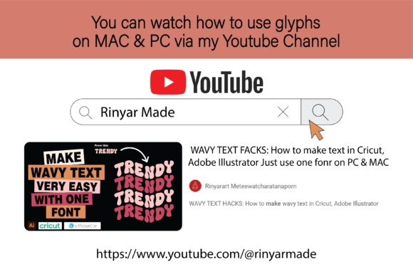 Real Wavy Stacked Font PNG with transparent background - Preview 3