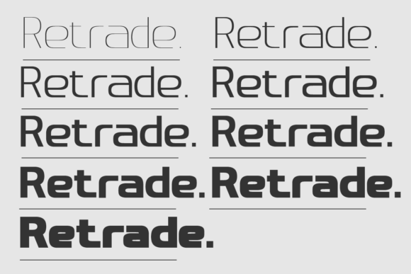 Retrade Font PNG with transparent background - Preview 2