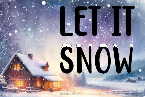 Snow Place Font PNG with transparent background - Preview 4