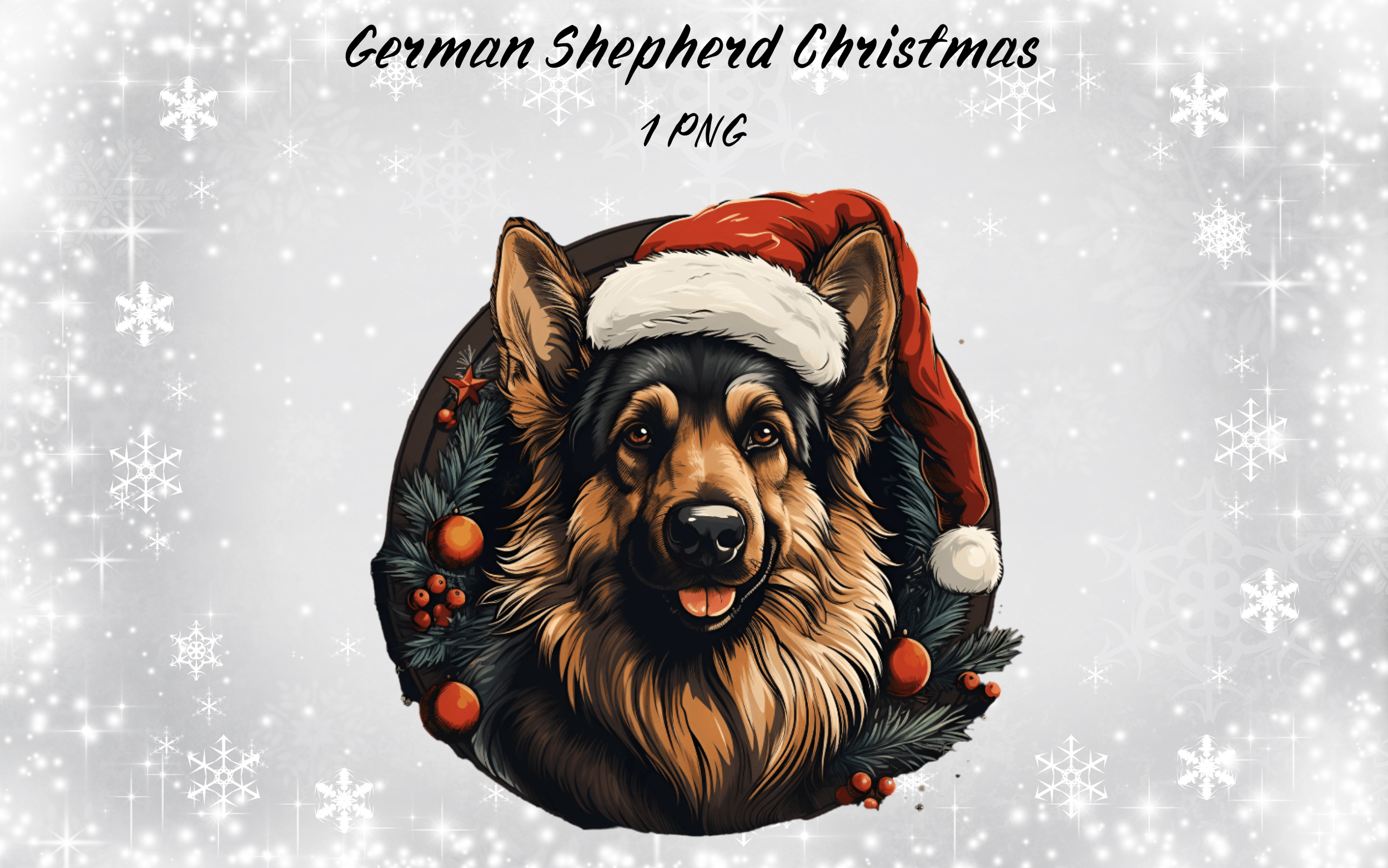 German Shepherd Christmas Graphic by NESMLY · Creative Fabrica