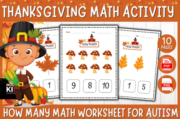 How Many - Thanksgiving Math Worksheet