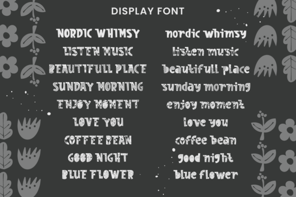 Nordic Whimsy Font PNG with transparent background - Preview 2