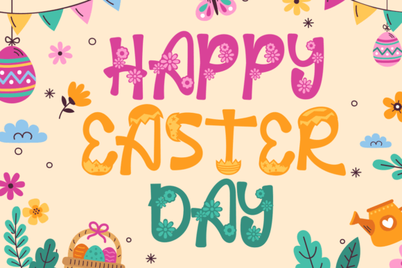 Palm Sunday Font PNG with transparent background - Preview 1