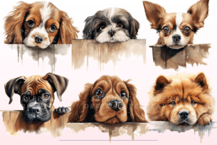Peeking Dogs PNG Bundle Graphic by SapphireDreamscape · Creative Fabrica
