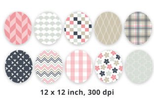 Pink and Beige Geometric Digital Paper Graphic by Lemon Paper Lab ...