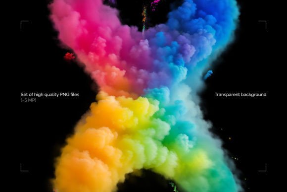 Rainbow Pow Font PNG with transparent background - Preview 2