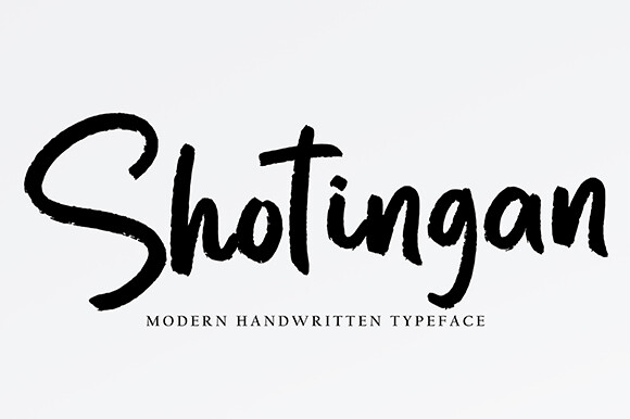 Shotingan Font by Pineungtype & Missinklab · Creative Fabrica